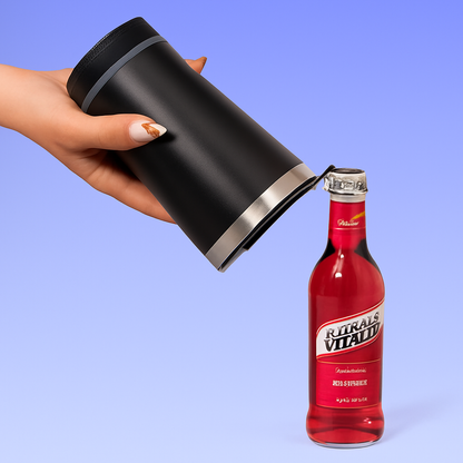 El vaso térmico más versátil del mercado: Parlante Bluetooth + abridor + acero inoxidable.